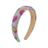 Bari Lynn Padded Crystalized Headband ~ Rainbow Heart