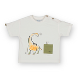 Mayoral Baby Boy s/s Dino Pocket Tee Shirt ~ Cream