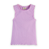 Scotch & Soda Girls Ruffle Trim Tank Top ~ Orchid