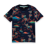 Scotch & Soda Boys Printed Tee ~ Surf Palms