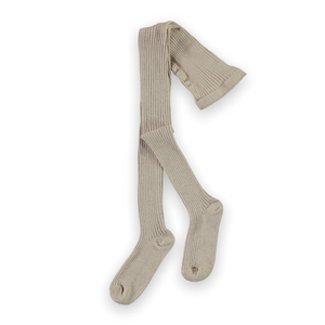 Molo Girls Glitter Ribbed Tights ~ Doeskin