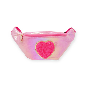 Tiny Treats Shiny Heart Patch Belt Bag