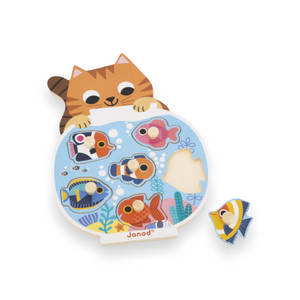 Janod Wooden Peg Puzzle ~ Aquarium