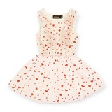 Rock Your Kid All Heart Tulle Dress ~ Ivory/Red