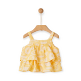 Yell-Oh! Baby Girl Printed Woven Ruffle Top & Shorts Set ~ Banana