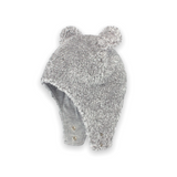 Zutano Furry Bear Hat ~ Heather Grey