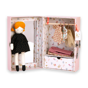 Moulin Roty Blanche's Wardrobe Doll & Suitcase Set