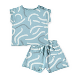 Babyclic Wind Tee & Shorts Set ~ Blue/White