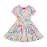 Rock Your Kid Fantasia Unicorn s/s Dress ~ Pink Multi