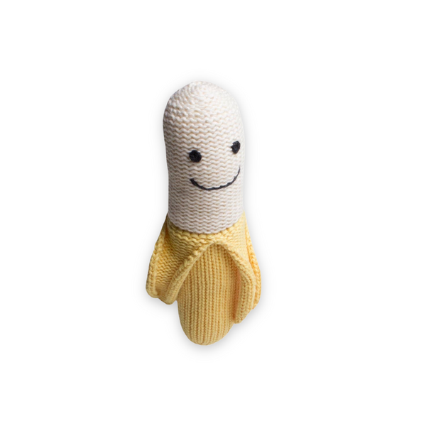 Estella Knit Baby Rattle ~ Banana – Born Yesterday