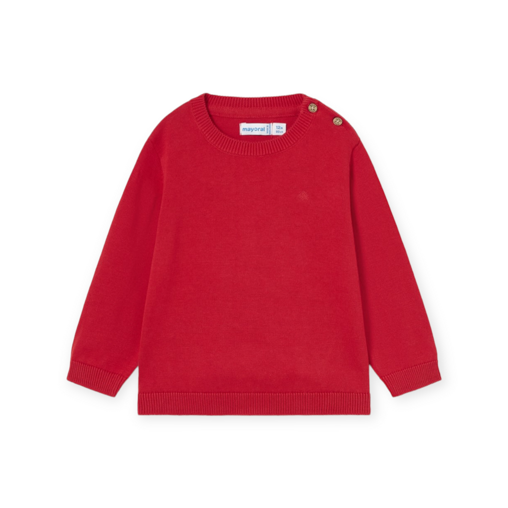 Mayoral Baby Boy Basic Knit Sweater ~ Red