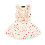 Rock Your Baby All Heart Tulle Dress ~ Ivory/Red