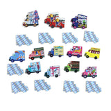 eeBoo Trucks and a Bus Matching Game