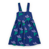 Bobo Choses Printed Woven Strap Dress ~ Sea Flower/Blue