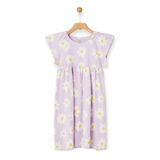 Yell-Oh! Girls Printed Dress ~ Daisies/Lavender