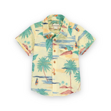 Me & Henry Baby Aloha Printed Button Down Shirt ~ Hawaii/Yellow
