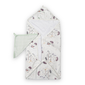 Loulou Lollipop Hooded Towel Set ~ Hedgehogs