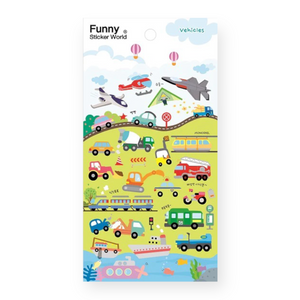 Bcmini Vehicles Puffy Stickers