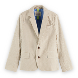 Scotch & Soda Boys Seersucker Blazer ~ Sand Stripe