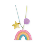 Bottleblond Lavender Pompom Rainbow Necklace
