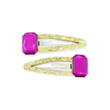 Milk x Soda Dia Gemstone Hair Clip Duo