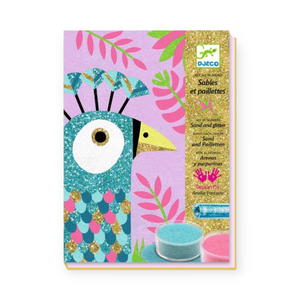 Djeco Dazzling Birds Sand & Glitter Art Kit