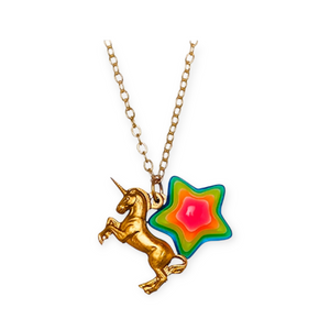 Bottleblond Unicorn & Star Necklace