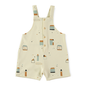 Babyclic Little Town Short Overalls ~ Cream