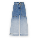 Molo Alyna Wide Leg Jeans 7-12 ~ Faded Blue Denim