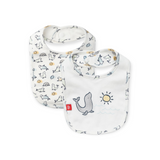 Magnetic Me Cotton Reversible Bib ~ Sealed With A Kiss