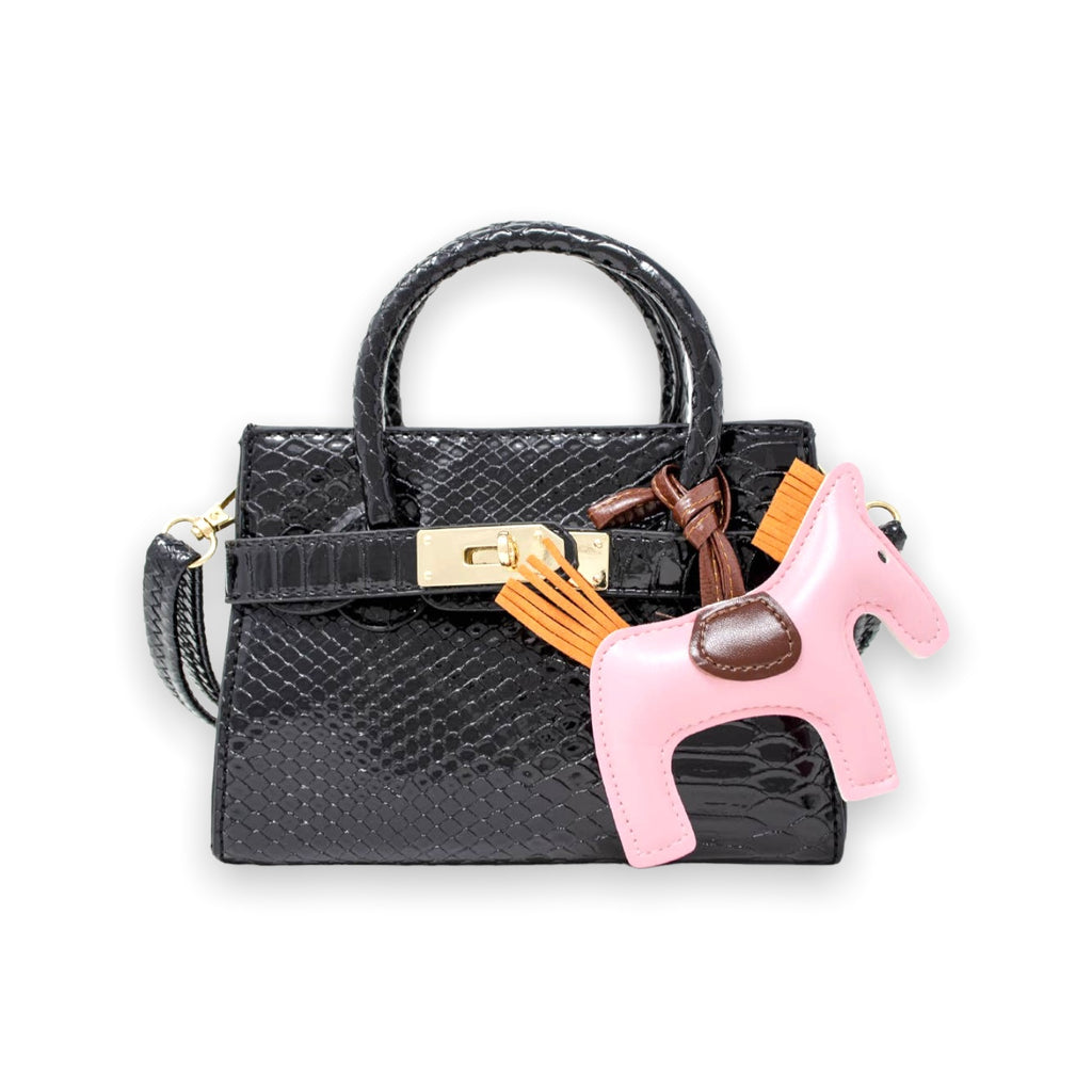 Tiny Treats Patent Crocodile Pony Handbag