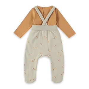 Babyclic Baby Boy Top and Footie w/ Suspenders Set ~ Happy Penguins