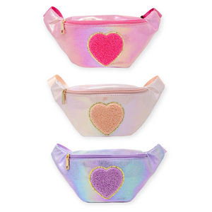 Tiny Treats Shiny Heart Patch Belt Bag