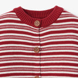 Elegant Baby Knit Romper & Hat Set ~ Red/White Stripe