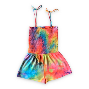 MIA New York Smocked Tie Dye Romper 7-12
