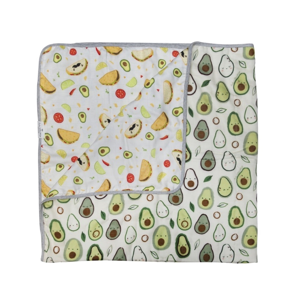 Loulou Lollipop Muslin Quilt Blanket  ~ Avocado