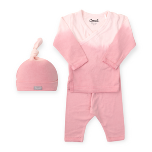 Coccoli Dip Dye 3pc Kimono Set ~ Pink Ombre