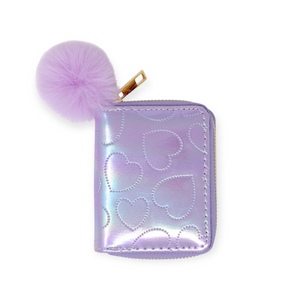 Tiny Treats Shiny Dotted Heart Wallet
