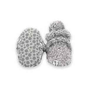 Zutano Furry Gripper Booties ~ Heather Grey