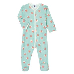 Petit Bateau Star Striped print footie 53564