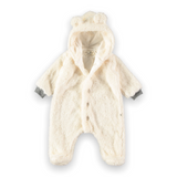 Petit Indi Baby Fuzzy Bunting ~ Ivory