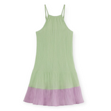 Scotch & Soda Girls Crinkle Cotton A-Line Dress ~ Pistachio