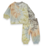 Molo Baby Velour Disc Sweatshirt & Simeon Sweatpants Set ~ Soft Tie Dye