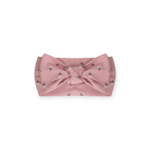 Coccoli Printed Ribbed Knotted Headband ~ Pink Floral