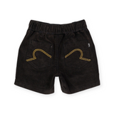 Rock Your Kid Cord Shorts ~ Washed Black