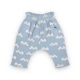 Bobo Choses Baby Printed Gauze Top & Pants Set ~ Waves/Light Blue