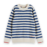 Scotch & Soda Boys Knit Pullover Sweater ~ Blue Stripe