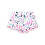 Billieblush Baby Printed French Terry Shorts ~ Graffiti Hearts