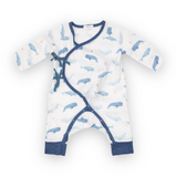 Angel Dear Muslin Wrap Coverall ~ Whale Hello There