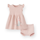 Elegant Baby Knit Flutter Sleeve Dress w/ Bloomer ~ Mermaid